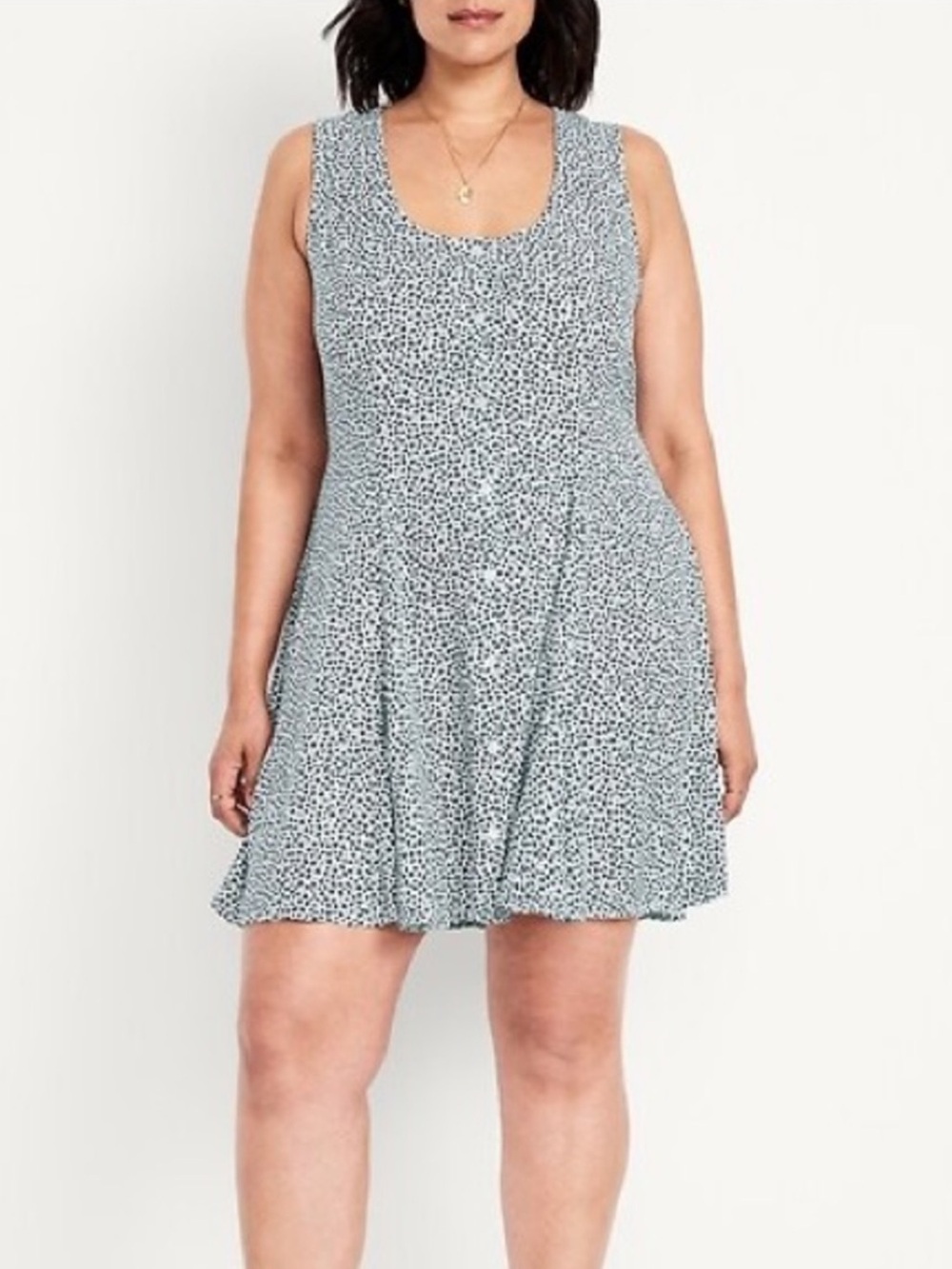 Old Navy Fit & Flare Crepe Button-Front Mini Dress